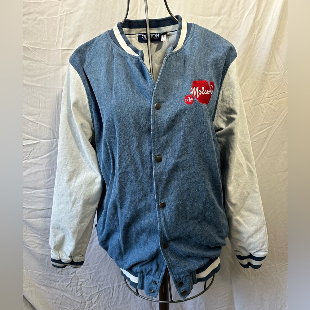 Molson Custom Denim and Twill Bomber Jacket